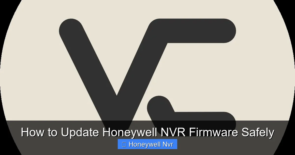 How to Update Honeywell NVR Firmware Safely - content2 visual guide
