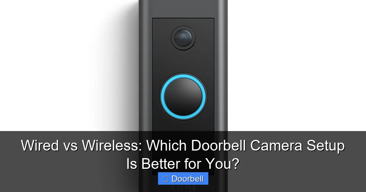 Wired vs Wireless: Which Doorbell Camera Setup Is Better for You? - content1 visual guide