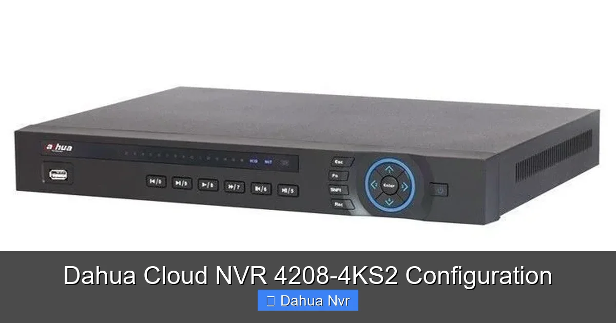 Featured image for Dahua Cloud NVR 4208-4KS2 Configuration
