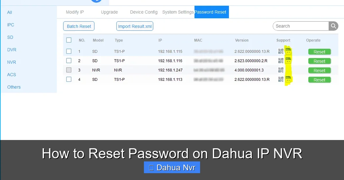 Featured image for How to Reset Password on Dahua IP NVR