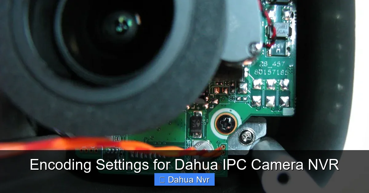 Featured image for Encoding Settings for Dahua IPC Camera NVR