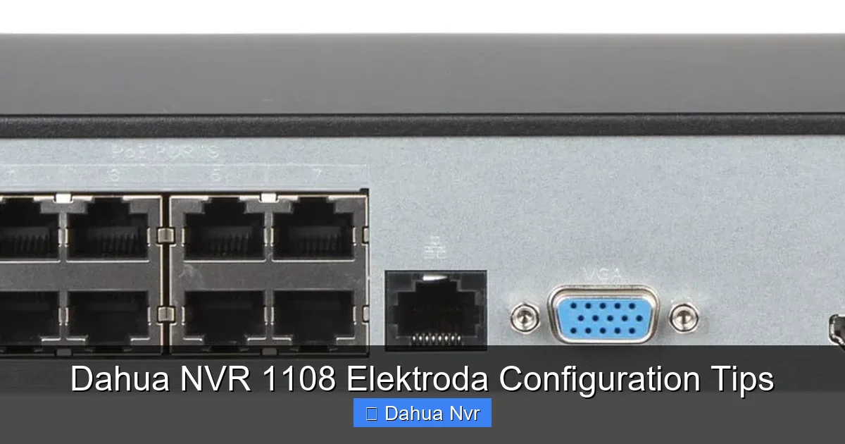 Featured image for Dahua NVR 1108 Elektroda Configuration Tips