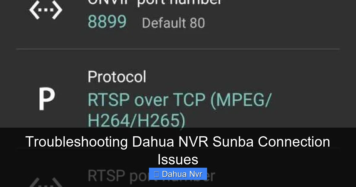 Featured image for Troubleshooting Dahua NVR Sunba Connection Issues