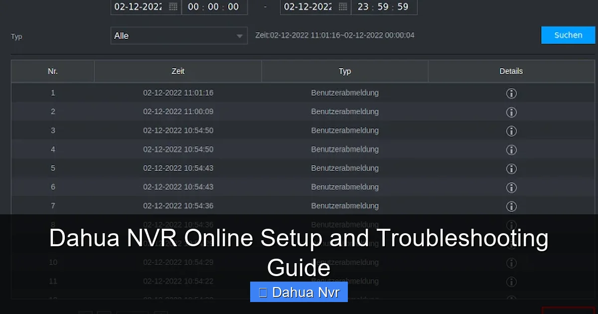 Featured image for Dahua NVR Online Setup and Troubleshooting Guide