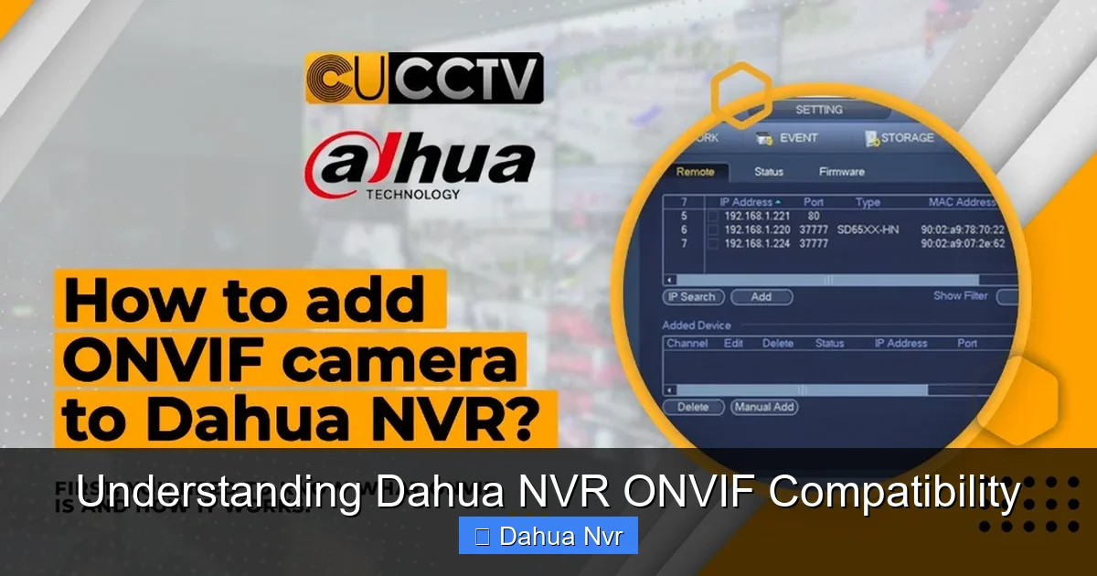 Featured image for Understanding Dahua NVR ONVIF Compatibility