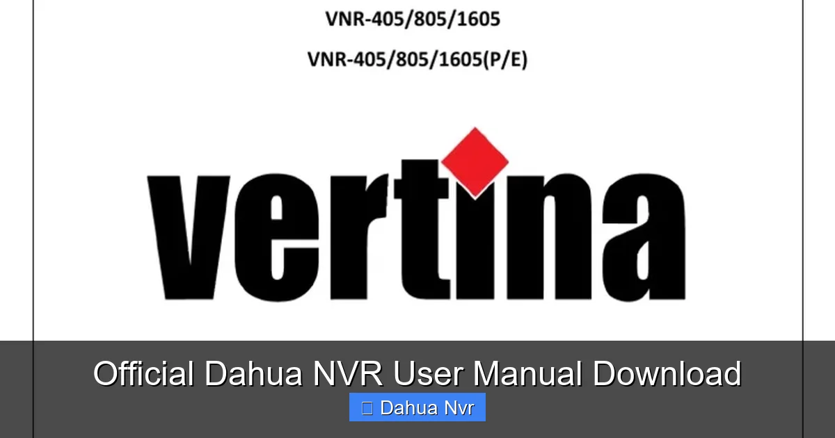 Featured image for Official Dahua NVR User Manual Download
