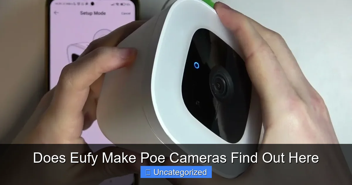 Does Eufy Make Poe Cameras Find Out Here