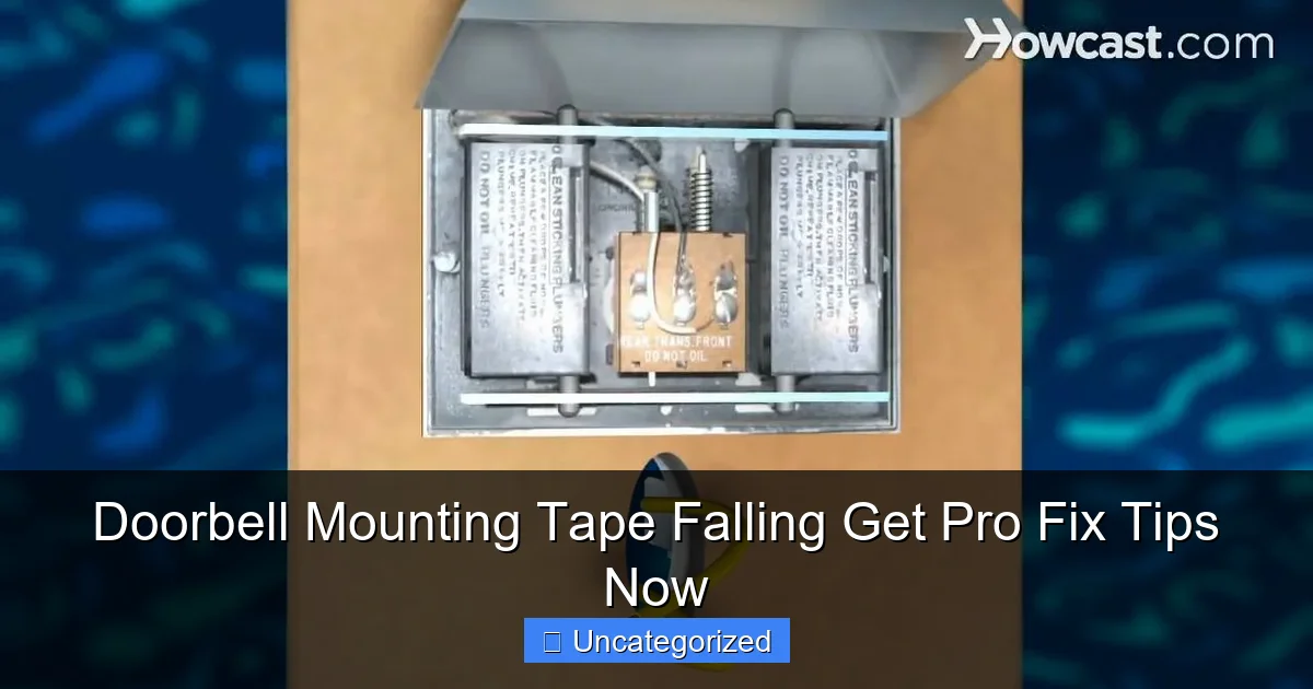 Doorbell Mounting Tape Falling Get Pro Fix Tips Now