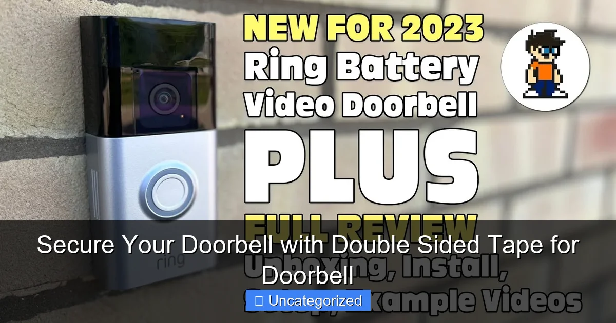 Secure Your Doorbell with Double Sided Tape for Doorbell