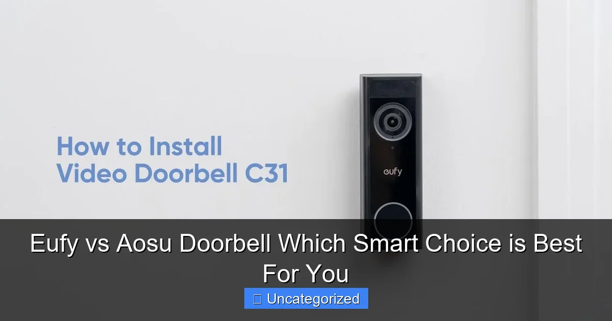 Eufy vs Aosu Doorbell Which Smart Choice is Best For You