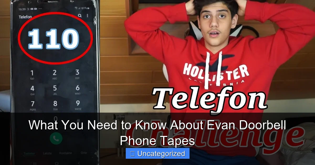 What You Need to Know About Evan Doorbell Phone Tapes