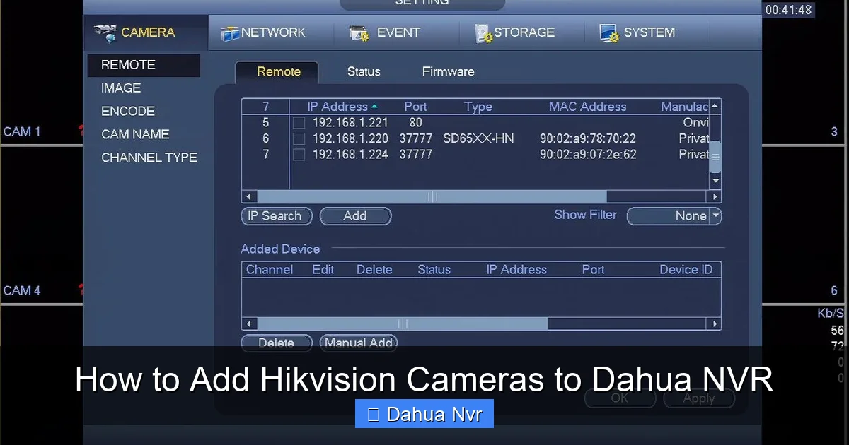 Featured image for How to Add Hikvision Cameras to Dahua NVR