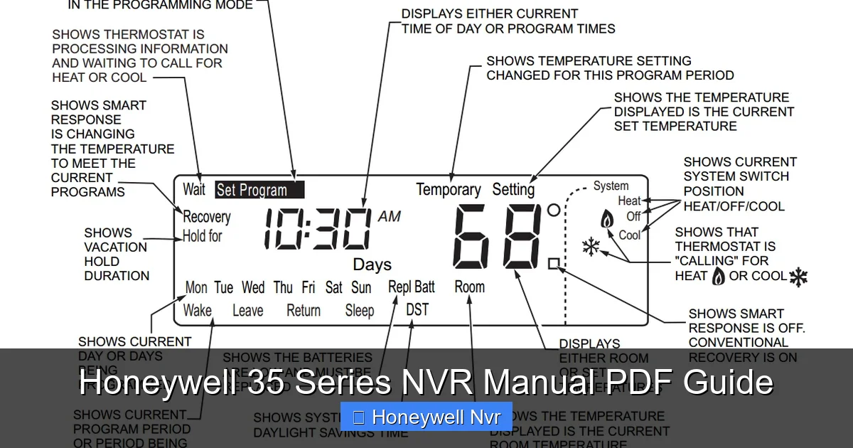 Featured image for Honeywell 35 Series NVR Manual PDF Guide