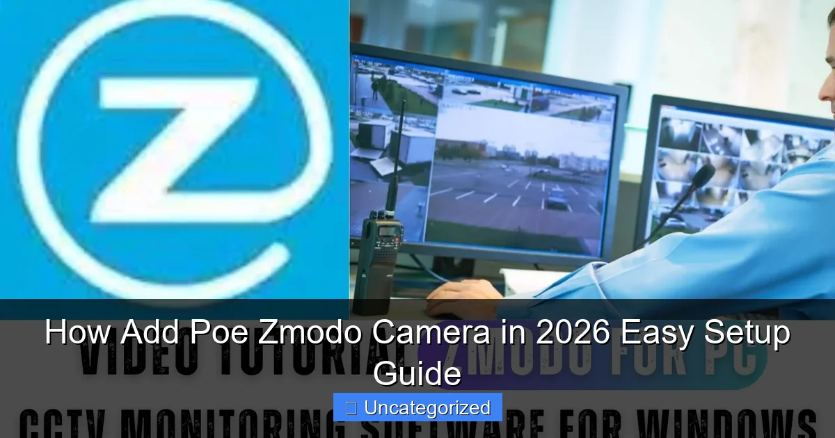 How Add Poe Zmodo Camera in 2026 Easy Setup Guide