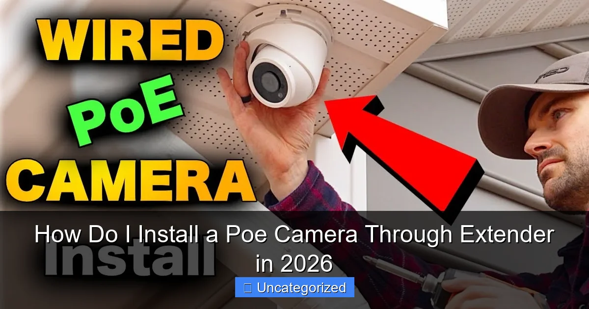 How Do I Install a Poe Camera Through Extender in 2026