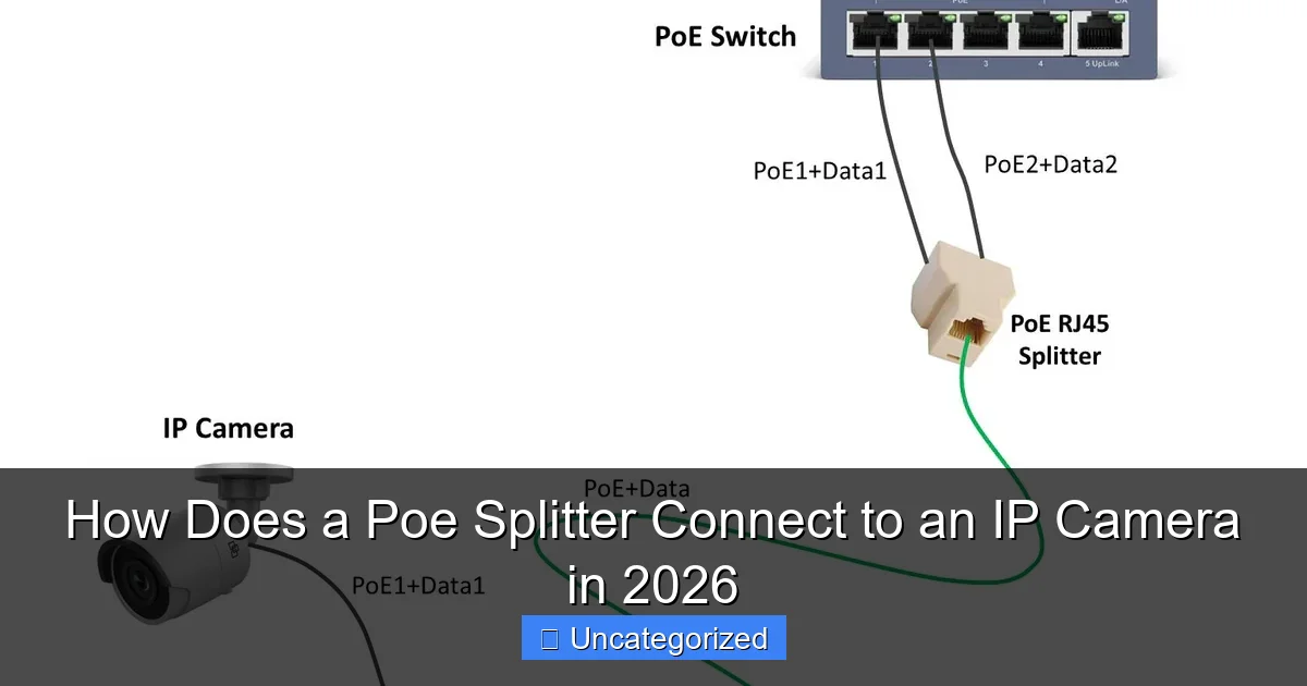 How Does a Poe Splitter Connect to an IP Camera in 2026