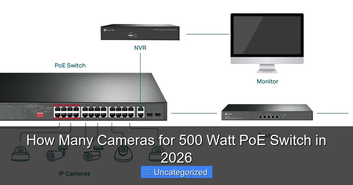 How Many Cameras for 500 Watt PoE Switch in 2026