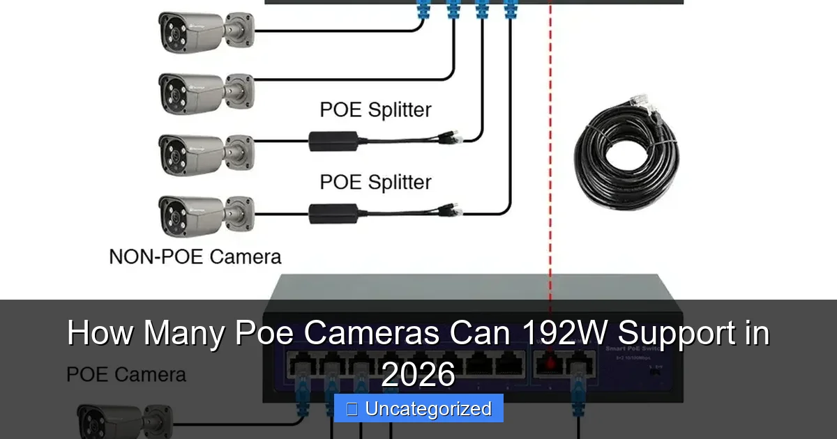 How Many Poe Cameras Can 192W Support in 2026
