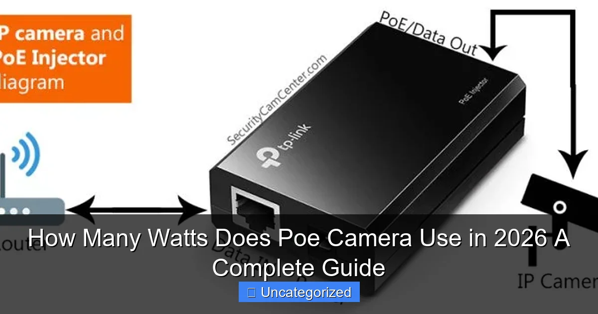 How Many Watts Does Poe Camera Use in 2026 A Complete Guide