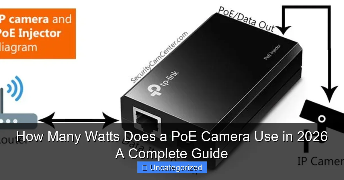 How Many Watts Does a PoE Camera Use in 2026 A Complete Guide
