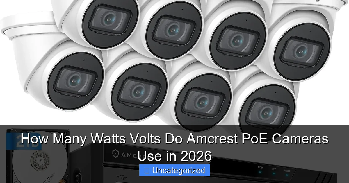 How Many Watts Volts Do Amcrest PoE Cameras Use in 2026