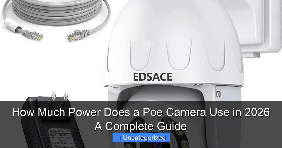 How Much Power Does a Poe Camera Use in 2026 A Complete Guide
