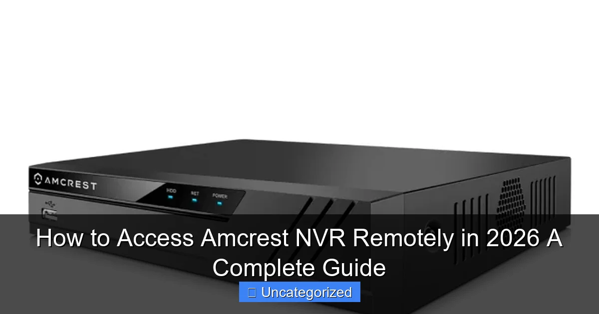 How to Access Amcrest NVR Remotely in 2026 A Complete Guide