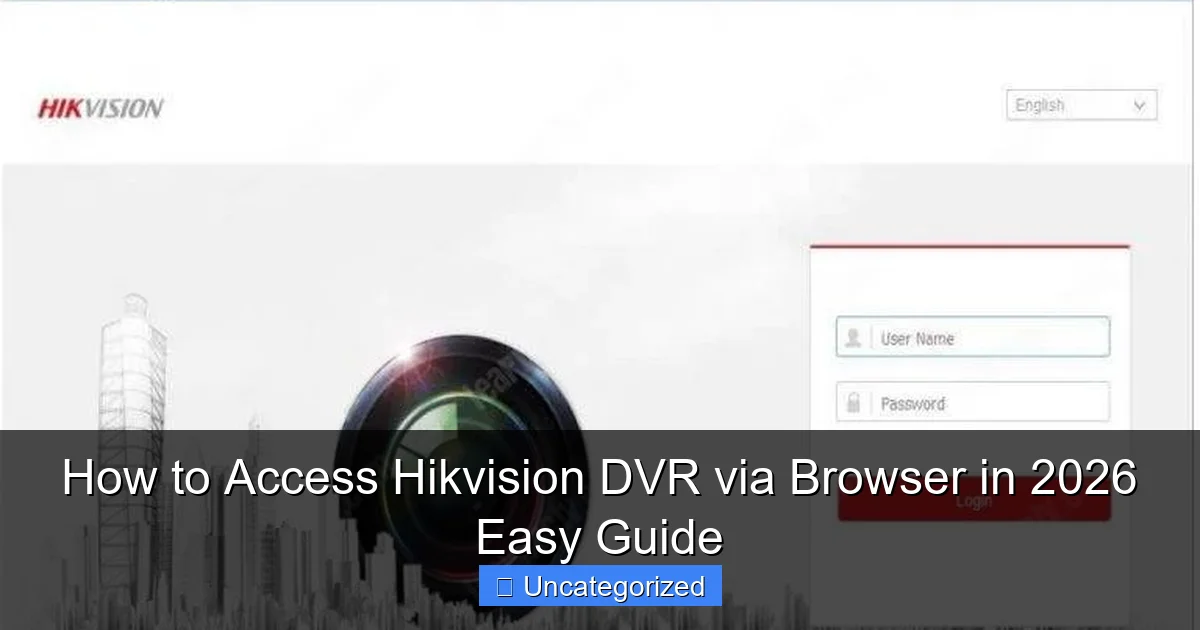 How to Access Hikvision DVR via Browser in 2026 Easy Guide
