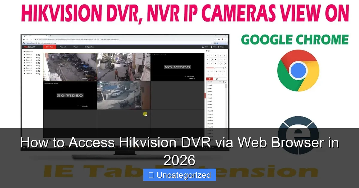 How to Access Hikvision DVR via Web Browser in 2026