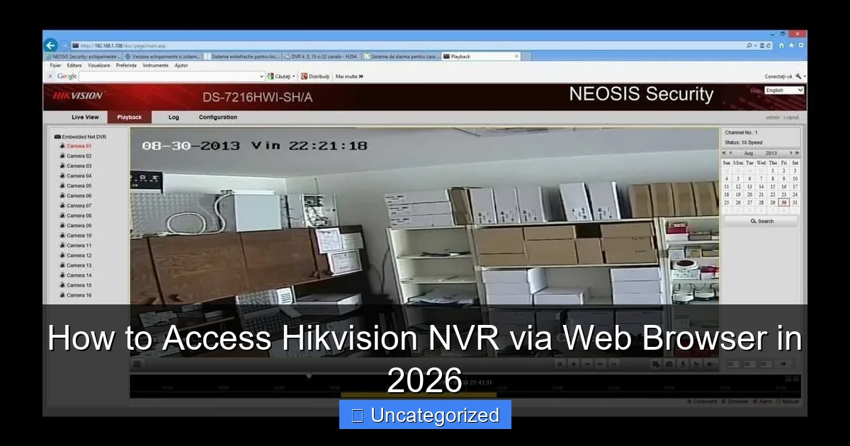 How to Access Hikvision NVR via Web Browser in 2026