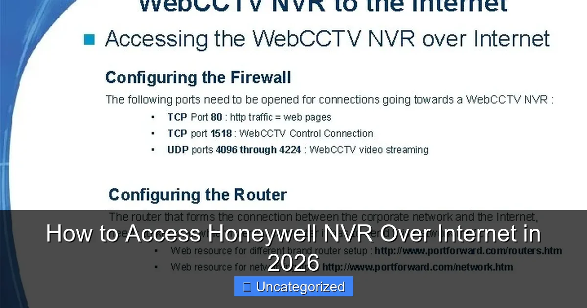 How to Access Honeywell NVR Over Internet in 2026