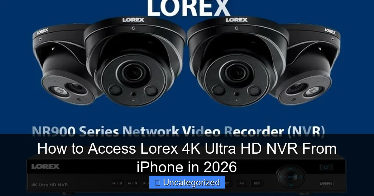 How to Access Lorex 4K Ultra HD NVR From iPhone in 2026