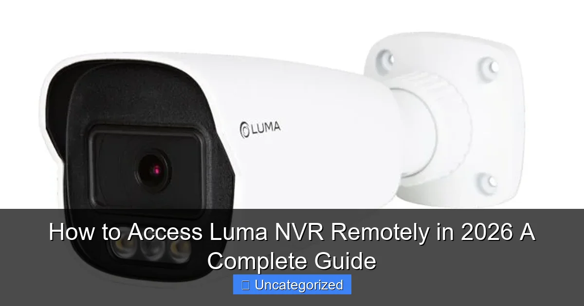 How to Access Luma NVR Remotely in 2026 A Complete Guide