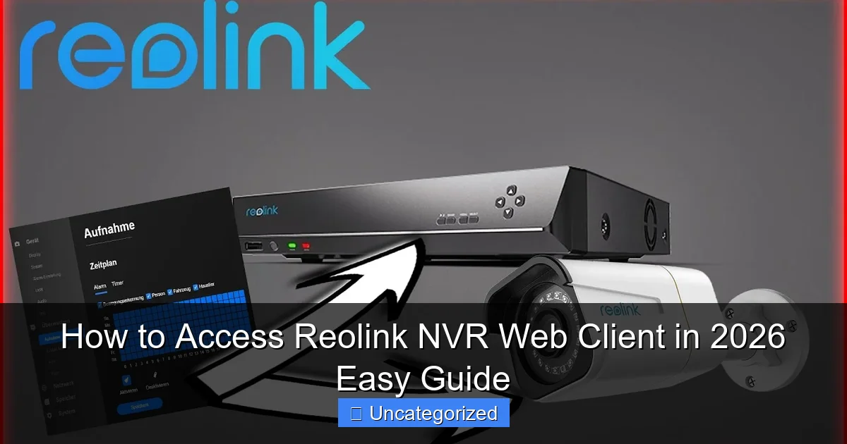 How to Access Reolink NVR Web Client in 2026 Easy Guide
