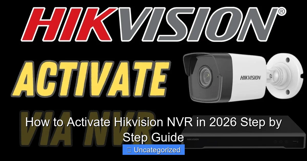 How to Activate Hikvision NVR in 2026 Step by Step Guide