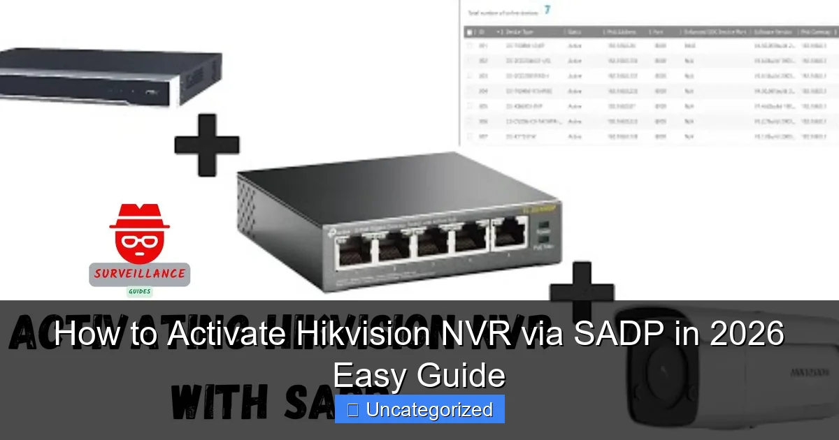How to Activate Hikvision NVR via SADP in 2026 Easy Guide