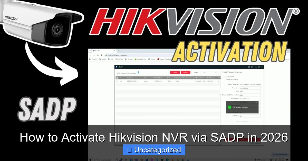 How to Activate Hikvision NVR via SADP in 2026