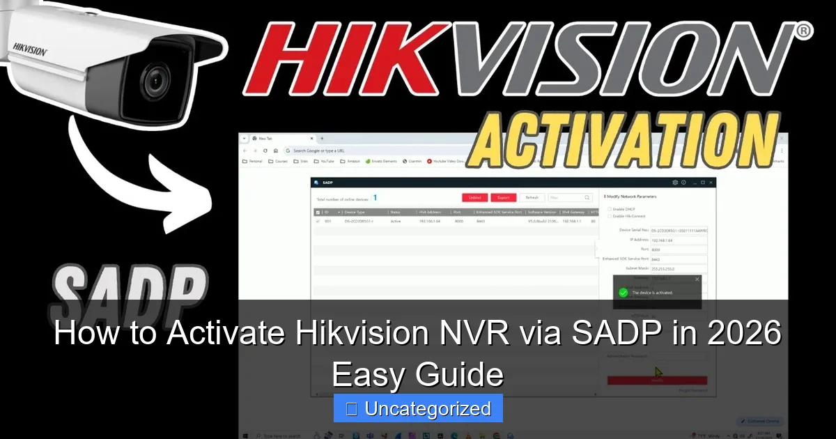 How to Activate Hikvision NVR via SADP in 2026 Easy Guide