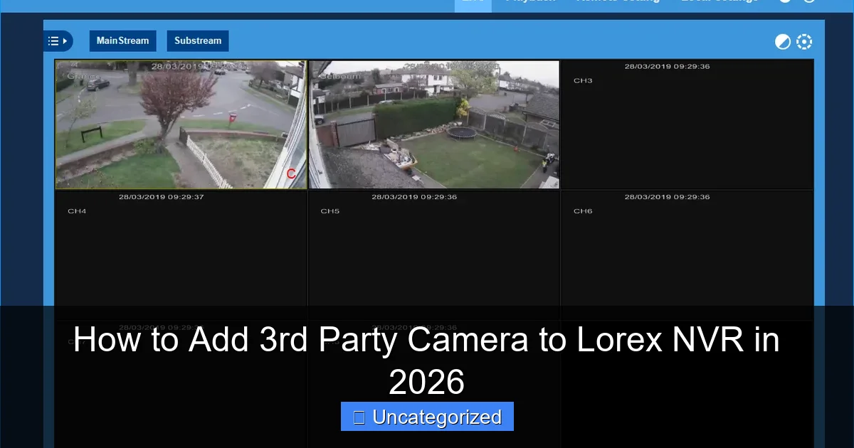 How to Add 3rd Party Camera to Lorex NVR in 2026