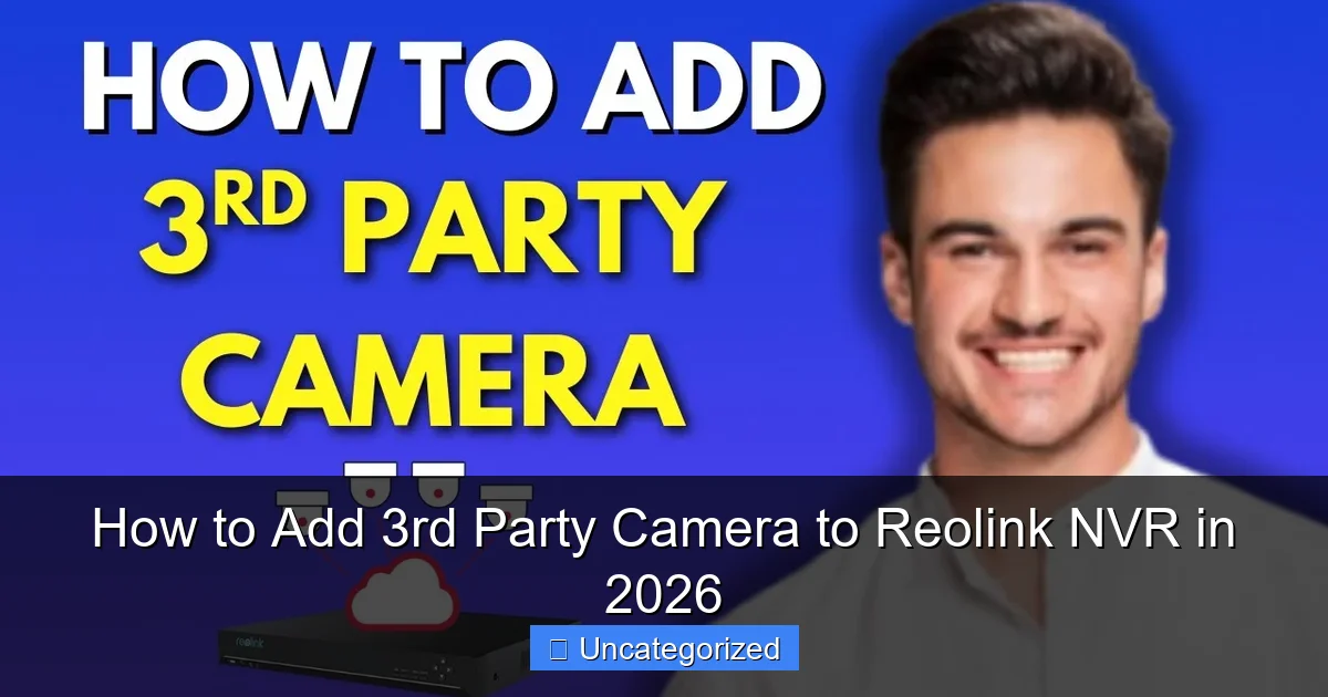How to Add 3rd Party Camera to Reolink NVR in 2026