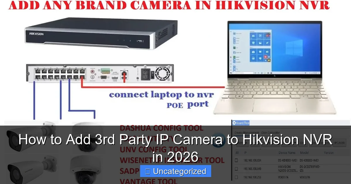 How to Add 3rd Party IP Camera to Hikvision NVR in 2026