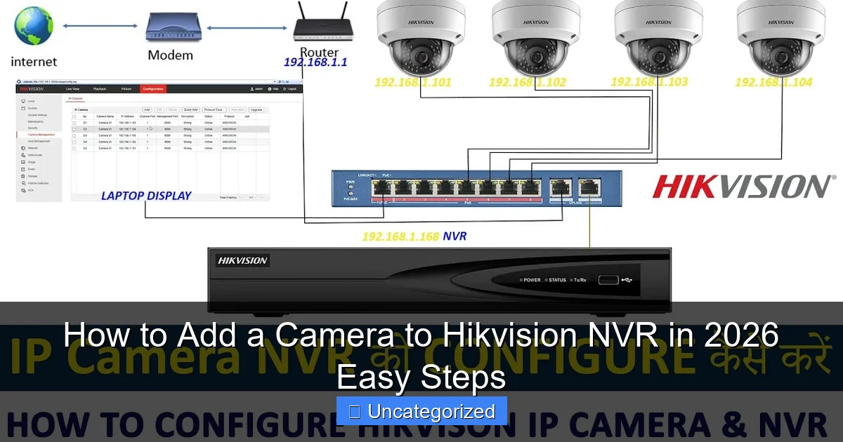 How to Add a Camera to Hikvision NVR in 2026 Easy Steps