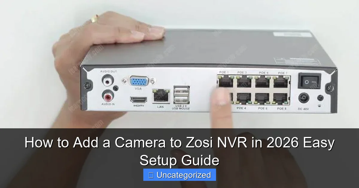 How to Add a Camera to Zosi NVR in 2026 Easy Setup Guide