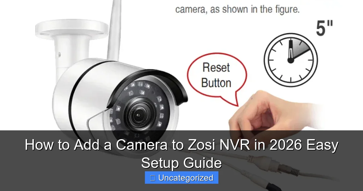 How to Add a Camera to Zosi NVR in 2026 Easy Setup Guide