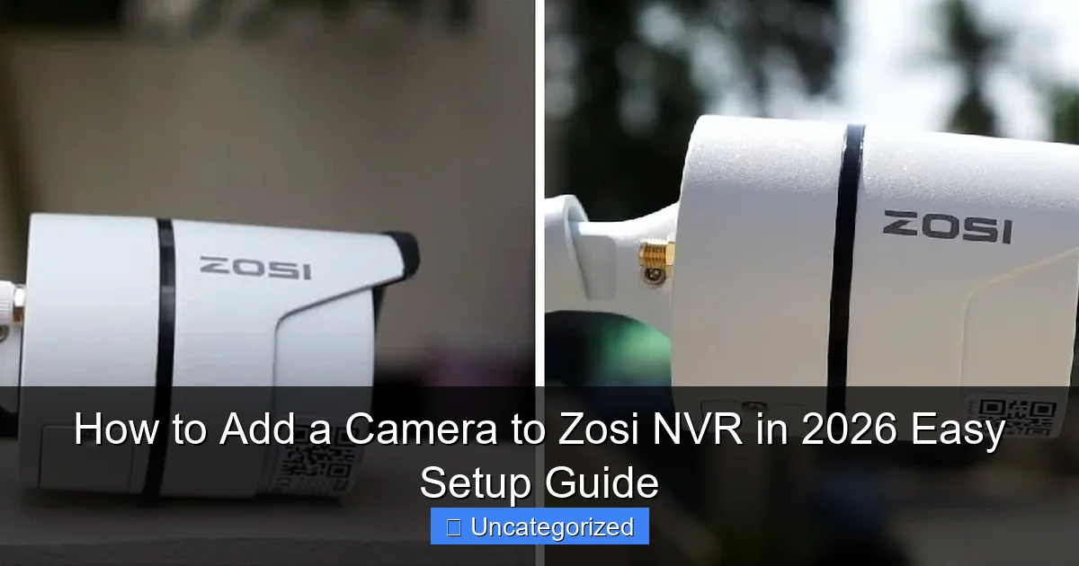 How to Add a Camera to Zosi NVR in 2026 Easy Setup Guide