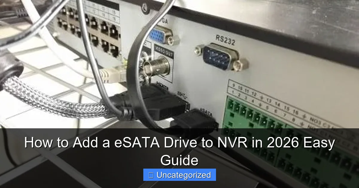 How to Add a eSATA Drive to NVR in 2026 Easy Guide