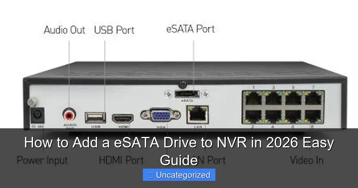 How to Add a eSATA Drive to NVR in 2026 Easy Guide