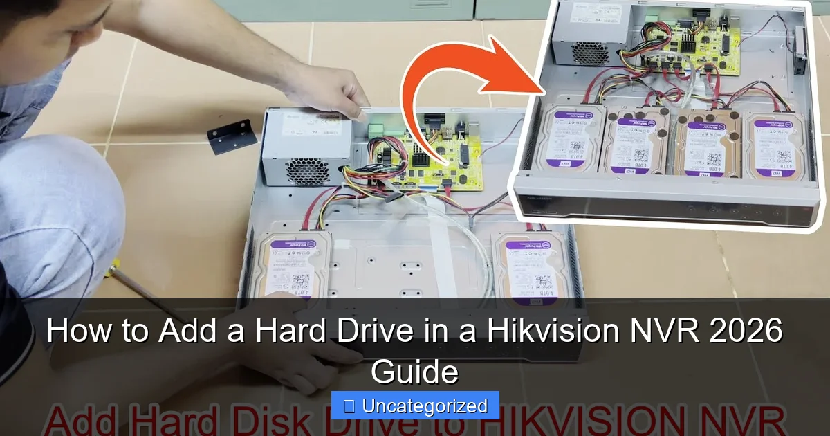 How to Add a Hard Drive in a Hikvision NVR 2026 Guide