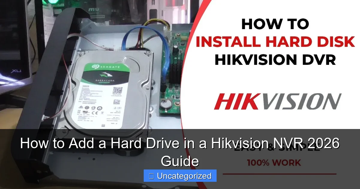 How to Add a Hard Drive in a Hikvision NVR 2026 Guide
