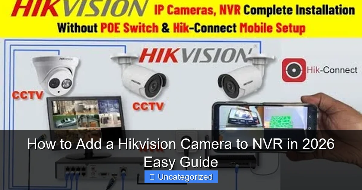 How to Add a Hikvision Camera to NVR in 2026 Easy Guide